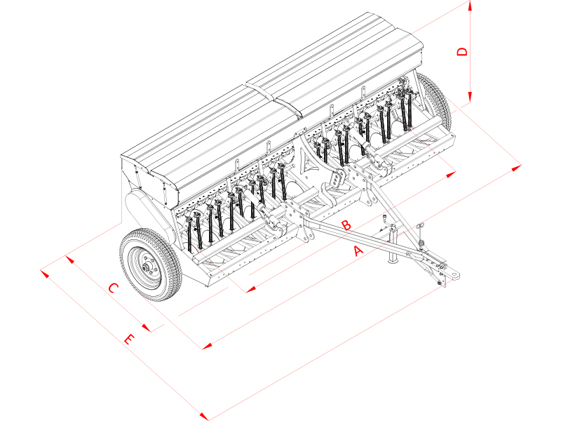 COMBINED GRAIN AND PULSE SEED DRILL HBM-B
